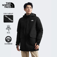 THE NORTH FACE 北面 羽絨服男戶外防水保暖鵝絨4U81 宇宙黑/4H0 L