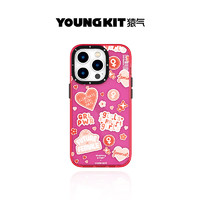 YOUNGKIT 猿氣 全包防摔減震夏季新款耐磨手機(jī)保護(hù)殼套 粉色 iphone15promax