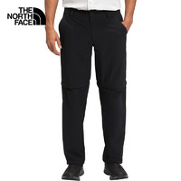 THE NORTH FACE 北面 休閑褲男戶外二合一可拆卸短褲長(zhǎng)褲7WZD 黑色/JK3 32