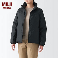 MUJI 無(wú)印良品 無(wú)印良品 MUJI 女式 便攜式 立領(lǐng)羽絨夾克羽絨服2023外套冬季BDC32C2A 黑色