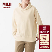 MUJI 無印良品 無印良品（MUJI）男女通用 緊密織毛圈 套頭衛(wèi)衣 男式 女式 無性別 ABI06A2S 原色