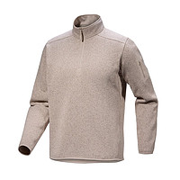 ARC'TERYX 始祖鳥 Covert 1/2 ZIP 男子戶外抓絨衣都市休閑保暖拉鏈JDBS Rune Heather雅致棕