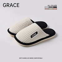 GRACE 潔麗雅 加厚加棉棉拖鞋秋冬季室內(nèi)