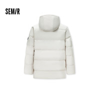 Semir 森馬 90絨子四防羽絨服男24冬新款連帽中長(zhǎng)款男士羽絨服保暖厚外套 淺卡其50355 L
