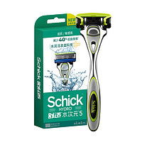 Schick 舒適 水次元5剃須刀痘肌/敏感肌型【1刀架1刀頭】男士剃須刮胡刀