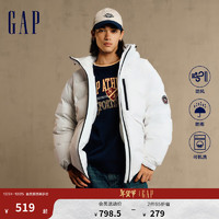 Gap 蓋璞 男裝 徽章logo防風(fēng)防雨連帽微彈羽絨服 677221