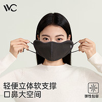 VVC 防曬口罩女面罩開車防風(fēng)全臉3d立體顯瘦護(hù)眼角透氣紫外線涼感 曜石黑  秋冬版