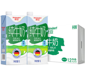 Weidendorf 德亞 脫脂高鈣純牛奶 1L*12盒