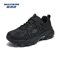 SKECHERS 斯凱奇 男士綁帶城市戶外鞋237527 全黑色/BBK 41