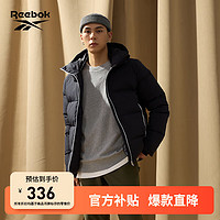 Reebok 銳步 戶外羽絨服男女款外套新一代輕薄保暖舒適 001-22CFR203U 連帽 XS