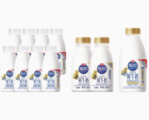 百億補(bǔ)貼！Bright 光明 優(yōu)倍 濃醇鮮牛奶巴氏殺菌乳11瓶（185ml*8瓶+280ml*2瓶+435ml）