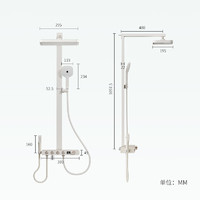 Honeywell 衛(wèi)浴四功能恒溫花灑全套 奶白色