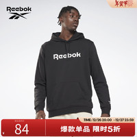 Reebok 銳步 官方男子HOOD基礎(chǔ)LOGO款簡(jiǎn)約純色運(yùn)動(dòng)休閑經(jīng)典百搭連帽衛(wèi)衣 GR8475   斷碼