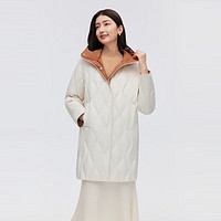 BOSIDENG 波司登 冬女中長(zhǎng)款鵝絨羽絨服 凝脂白8513 175/96A體重約130-140斤