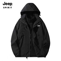 Jeep 吉普 沖鋒衣夾克三合一兩件套防風衣棉服外套