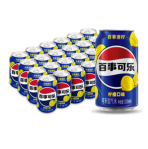 百事可樂(lè) 清檸味碳酸飲料 330ml*24聽(tīng)*2件