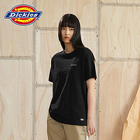 Dickies 帝客 男女純棉簡約百搭上衣短袖T恤 DK010326 黑色 S