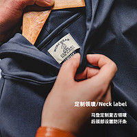 MADEN 馬登 工裝 珠地空氣層連帽衛(wèi)衣速干網(wǎng)眼透氣長袖T恤男運(yùn)動休閑上衣 藏青色 2XL XXL