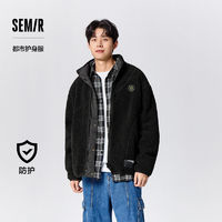 Semir 森馬 [商場同款]森馬外套男2023冬季新款三防科技雙面穿寬松立領(lǐng)夾克潮