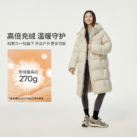 TANBOER 坦博爾 2024云朵泡芙休閑百搭保暖羽絨外套長(zhǎng)款女TBF530780D 黑色 170/92A