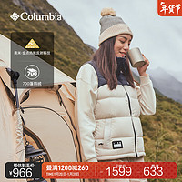 哥倫比亞 戶外秋冬男鵝絨700蓬金點(diǎn)熱能保暖羽絨背心WE8416