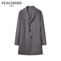 PEACEBIRD 太平鳥 毛呢大衣 B1AAC4202 灰色 XXL