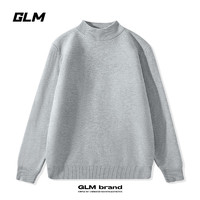 GLM 森馬品牌男士冬季毛衣休閑內(nèi)穿半高領(lǐng)保暖針織衫簡約純色青少年時 灰#GL純色 XL