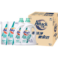 Attack 潔霸 瞬清原香洗衣液 2kg*2瓶+1.5kg*2瓶