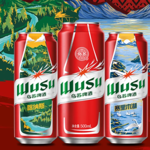 WUSU 烏蘇啤酒 紅烏蘇風(fēng)景罐 500ml*12罐