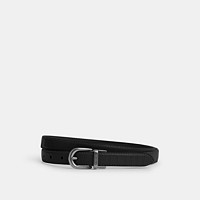 COACH 蔻馳 經(jīng)典帶扣雙面腰帶18mm銀色黑色CR914 【美國(guó)奧萊】直發(fā)