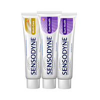 SENSODYNE 舒適達 抗敏感牙膏成人含氟(2支多效+1支牙齦)或(1支多效+2支牙齦)