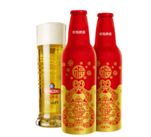 TSINGTAO 青島啤酒 新春送禮 鴻運(yùn)當(dāng)頭 金蛇獻(xiàn)瑞355mL*12瓶 贈(zèng)漢斯小木屋500ml*24罐