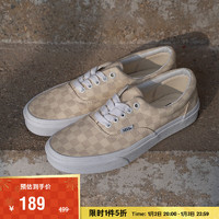 VANS 范斯 20點開始：VANS 范斯 Era米白棋盤格男女帆布鞋 VN0A5JMLDR9