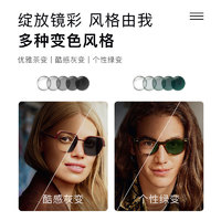 essilor 依視路 全視線T8變灰一鏡兩用鏡片1.60現(xiàn)片*2+贈(zèng)鈦框（0-600度）