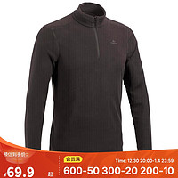 DECATHLON 迪卡儂 MH100 Fleece 男子抓絨衣 966425 黑色 M