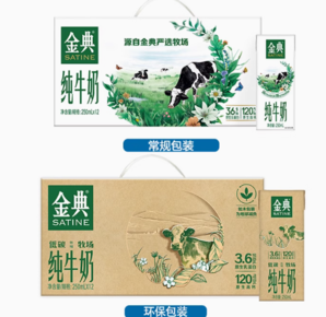 88VIP！SATINE 金典 純牛奶250ml*12盒*2箱