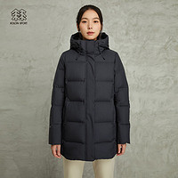 KOLON SPORT 女子中長款鵝絨服 LKDJ3WN138-BK