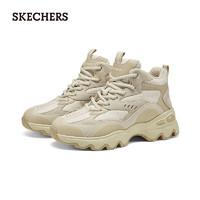 SKECHERS 斯凱奇 女鞋秋冬中高幫厚底增高休閑運(yùn)動鞋加絨保暖短靴167844