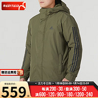 adidas 阿迪達(dá)斯 男子訓(xùn)練系列3S HOODED JKT棉服 IP2535