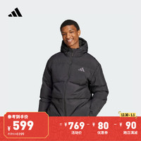 adidas 阿迪達(dá)斯 暖「芯」科技530蓬拒水防潑保暖鴨絨羽絨服男冬阿迪達(dá)斯 黑色 M