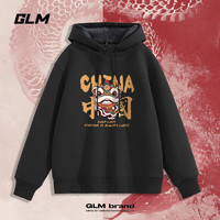 GLM 森馬品牌連帽紅色衛(wèi)衣加絨加厚男蛇年