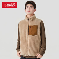 Baleno 班尼路 棉服男款秋冬季加絨保暖 卡其PE30