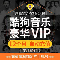 酷狗音樂 豪華VIP會(huì)員年卡 12個(gè)月