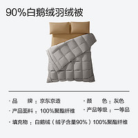 京東京造 Duvet D'oie 杜唯朵 90%白鵝絨羽絨被 1400g 2*2.3M 分區(qū)白鵝絨被