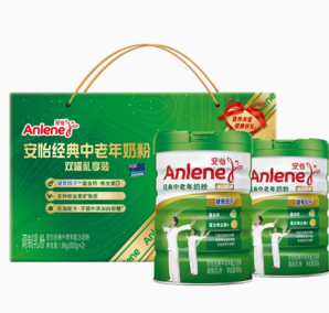 88VIP！Anlene 安怡 高鈣低脂中老年奶粉 800g*2罐 禮盒裝