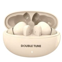 DOUBLE TUNE 鵝卵石系列 真無線藍牙耳機 24h續(xù)航 藍牙5.3 適用蘋果華為小米手機米色
