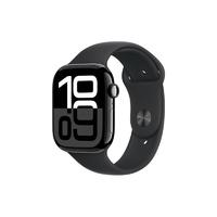 Apple 蘋果 Watch Series 10 智能手表 GPS+蜂窩網(wǎng)絡款 46mm 亮黑色 黑色橡膠表帶 M/L