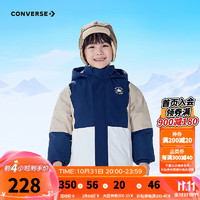 CONVERSE 匡威 冬季加絨加厚防風(fēng)羽絨服 176g充絨燕麥色