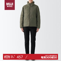 MUJI 無(wú)印良品 無(wú)印良品（MUJI）女式 便攜式 立領(lǐng)羽絨夾克 BDC32C2A 煙熏綠色