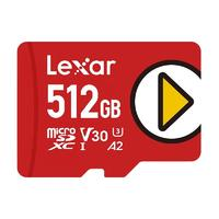 Lexar 雷克沙 PLAY系列 Micro-SD存儲(chǔ)卡 512GB（UHS-I、V30、U3、A2